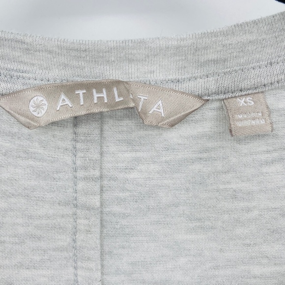 ATHLETA Light Gray Oversized Modal Blend Asymmetrical Dolman Sleeve Top Size XS - Picture 4 of 5
